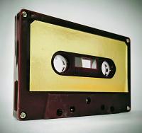 C-40 Burgundy Shell Gold label Silver screws RTM Type I Audio cassette